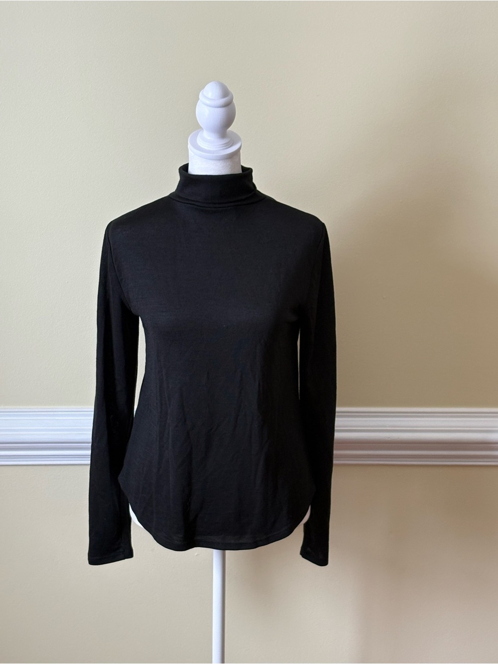 Banana Republic Black Long-Sleeve Turtleneck